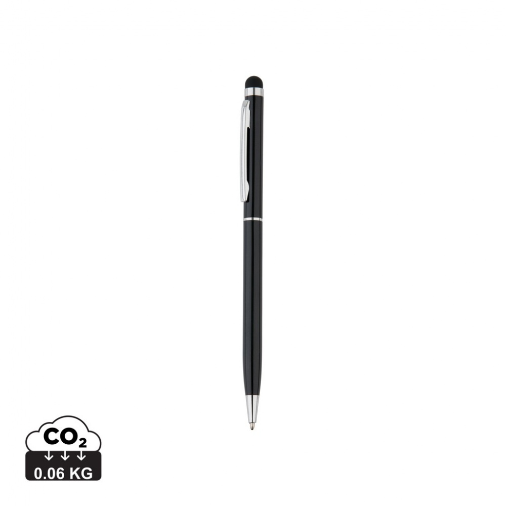 Logo trade promotional gifts image of: Thin metal stylus pen