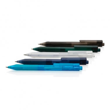 Logotrade promotional giveaways photo of: X9 frosted pen with silicone grip