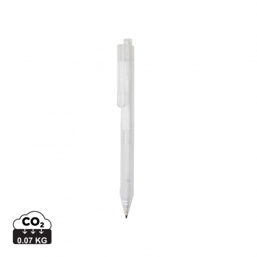 Logotrade promotional products photo of: X9 frosted pen with silicone grip