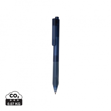 Logo trade promotional gifts picture of: X9 frosted pen with silicone grip