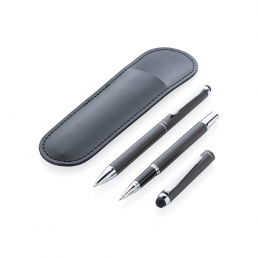 Logo trade advertising products picture of: Swiss Peak deluxe pen set in PU pouch