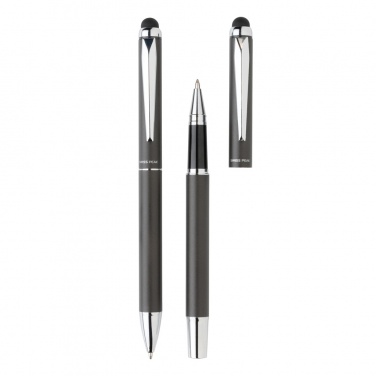 Logo trade promotional products image of: Swiss Peak deluxe pen set in PU pouch