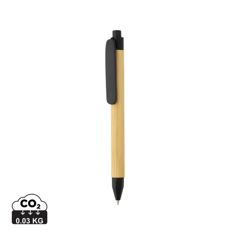 Logo trade promotional items picture of: Write responsible recycled paper barrel pen