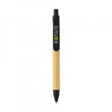 Logo trade promotional gifts image of: Write responsible recycled paper barrel pen