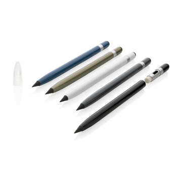 Logo trade promotional items image of: Aluminum inkless pen with eraser