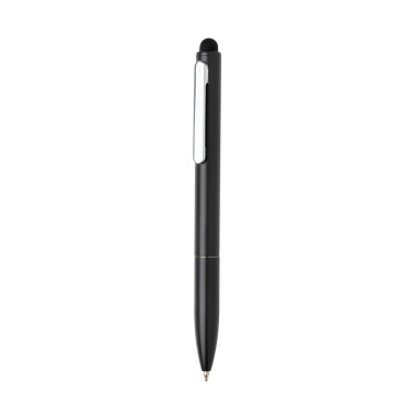 Logotrade promotional giveaway image of: Kymi RCS certified recycled aluminium pen with stylus