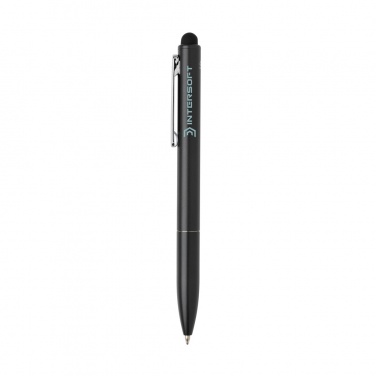 Logotrade business gift image of: Kymi RCS certified recycled aluminium pen with stylus