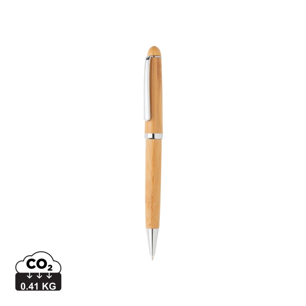 Logo trade promotional giveaways picture of: Bamboo pen in box