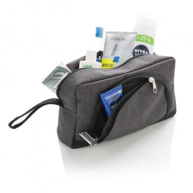 Logotrade promotional product picture of: Classic two tone toiletry bag