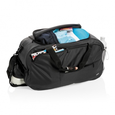 Logo trade promotional giveaways image of: Swiss Peak AWARE™ RPET sports duffel bag