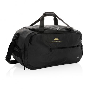 Logo trade advertising products image of: Swiss Peak AWARE™ RPET sports duffel bag