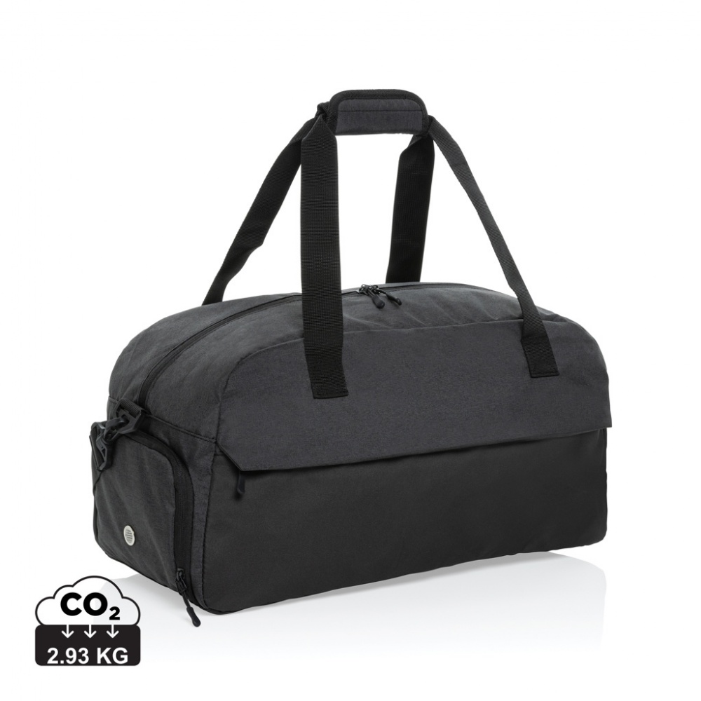 Logo trade promotional giveaway photo of: Kazu AWARE™ RPET basic weekend duffel