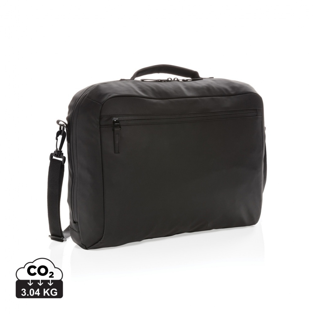 Logo trade corporate gifts image of: Fashion black 15.6" laptop bag PVC free