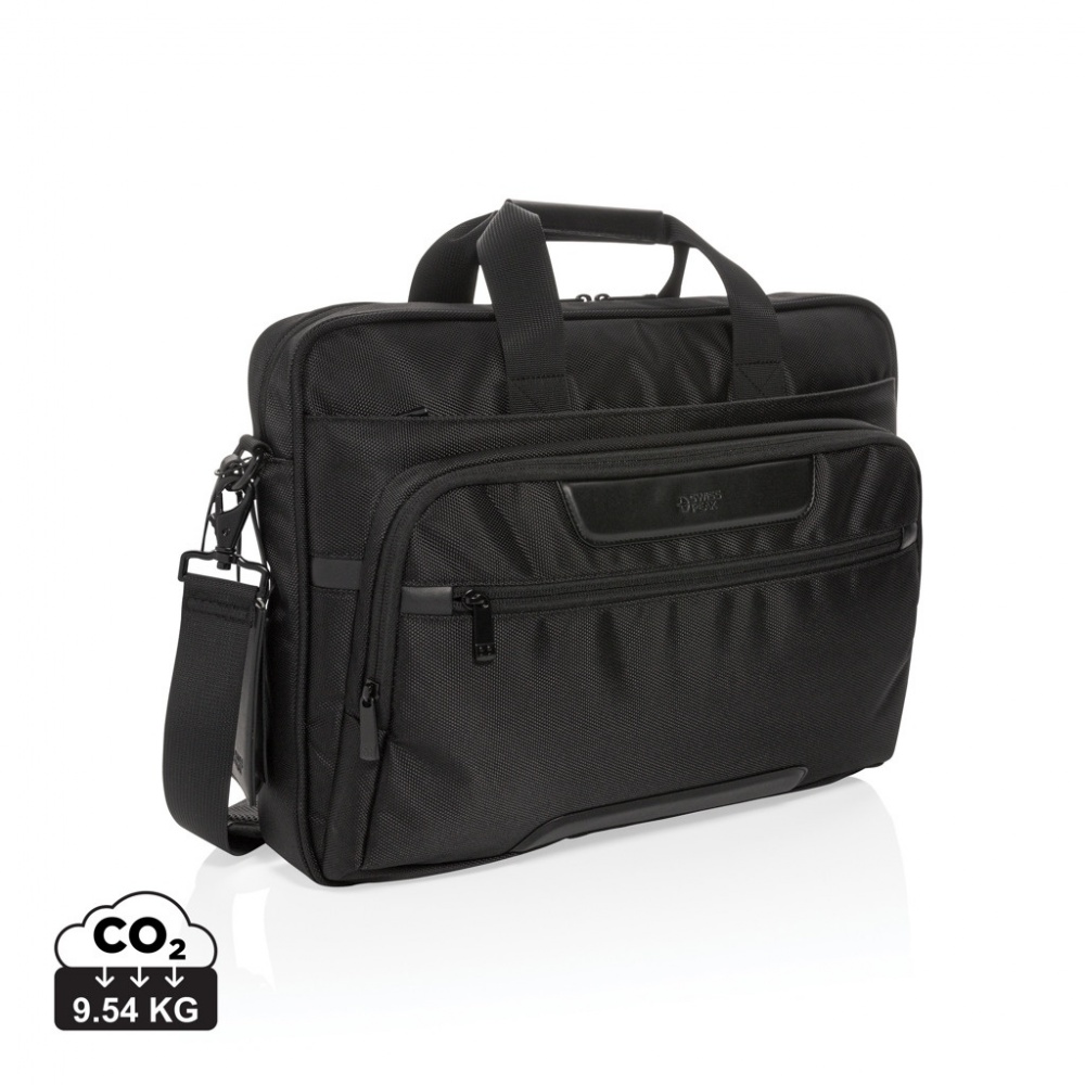 Logotrade promotional giveaways photo of: Swiss Peak RPET Voyager RFID 15.6" laptop bag