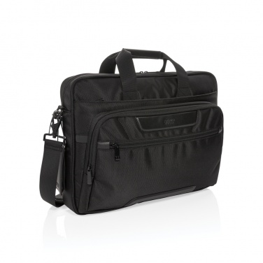 Logo trade promotional merchandise photo of: Swiss Peak RPET Voyager RFID 15.6" laptop bag