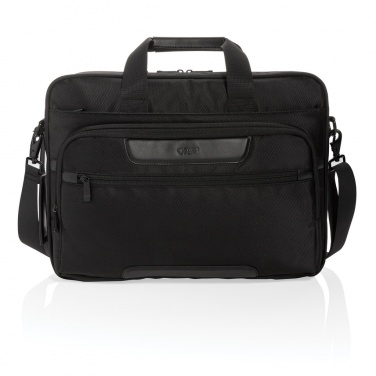 Logo trade promotional merchandise picture of: Swiss Peak RPET Voyager RFID 15.6" laptop bag