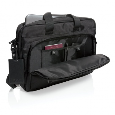 Logotrade promotional item picture of: Swiss Peak RPET Voyager RFID 15.6" laptop bag