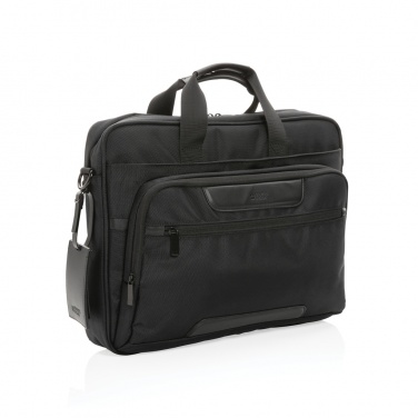 Logo trade promotional merchandise image of: Swiss Peak AWARE™ RPET Voyager 15.6" laptop bag