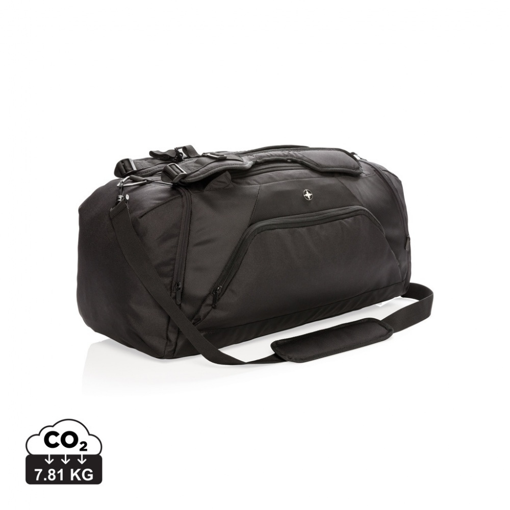 Logo trade business gift photo of: Swiss Peak RFID sports duffel & backpack