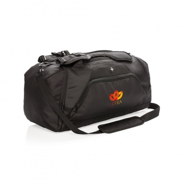 Logo trade promotional merchandise photo of: Swiss Peak RFID sports duffel & backpack