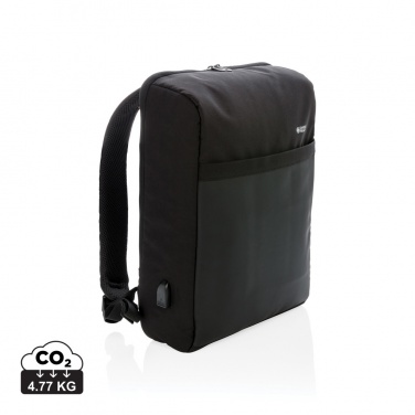 Logotrade corporate gift picture of: Swiss Peak 15" anti-theft RFID & USB backpack PVC free