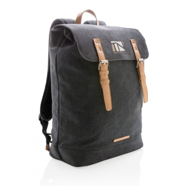 Logotrade advertising products photo of: Canvas laptop backpack PVC free