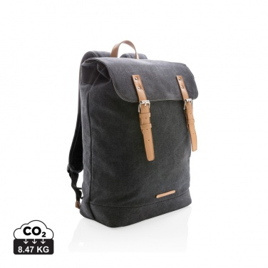 Logo trade advertising product photo of: Canvas laptop backpack PVC free