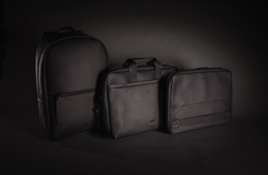 Logo trade promotional giveaway photo of: Swiss Peak deluxe PU laptop backpack PVC free