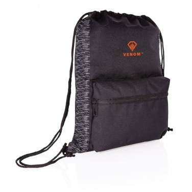 Logo trade promotional items image of: AWARE™ RPET Reflective drawstring backpack