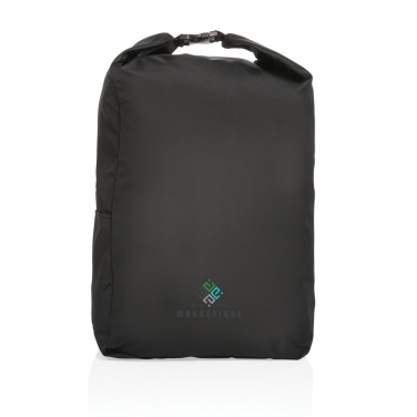 Logo trade promotional giveaways image of: Impact AWARE™ RPET lightweight rolltop backpack