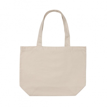 Logo trade promotional merchandise image of: Impact Aware™ 240 gsm rcanvas shopper w/pocket undyed