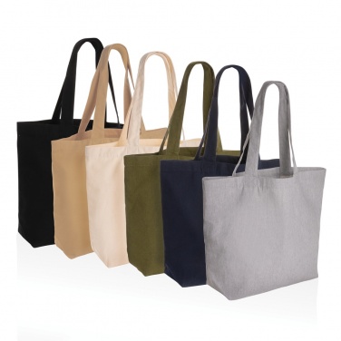 Logo trade promotional giveaway photo of: Impact Aware™ 240 gsm rcanvas shopper w/pocket undyed