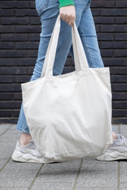 Logo trade corporate gifts image of: Impact Aware™ 240 gsm rcanvas shopper w/pocket undyed