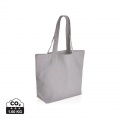 Impact Aware™ 240 gsm rcanvas shopper w/pocket undyed, grey