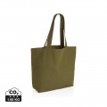 Impact Aware™ 240 gsm rcanvas shopper w/pocket undyed, green