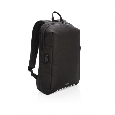 Logotrade business gift image of: Swiss Peak AWARE™ RFID and USB A laptop backpack