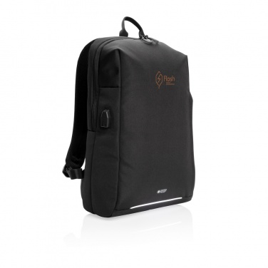 Logotrade business gift image of: Swiss Peak AWARE™ RFID and USB A laptop backpack