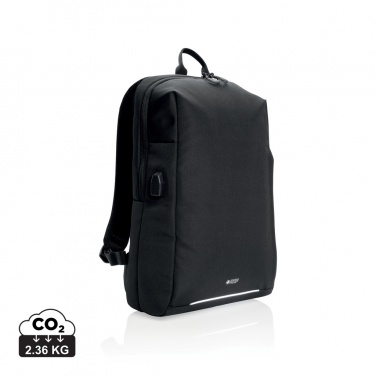 Logo trade advertising products image of: Swiss Peak AWARE™ RFID and USB A laptop backpack