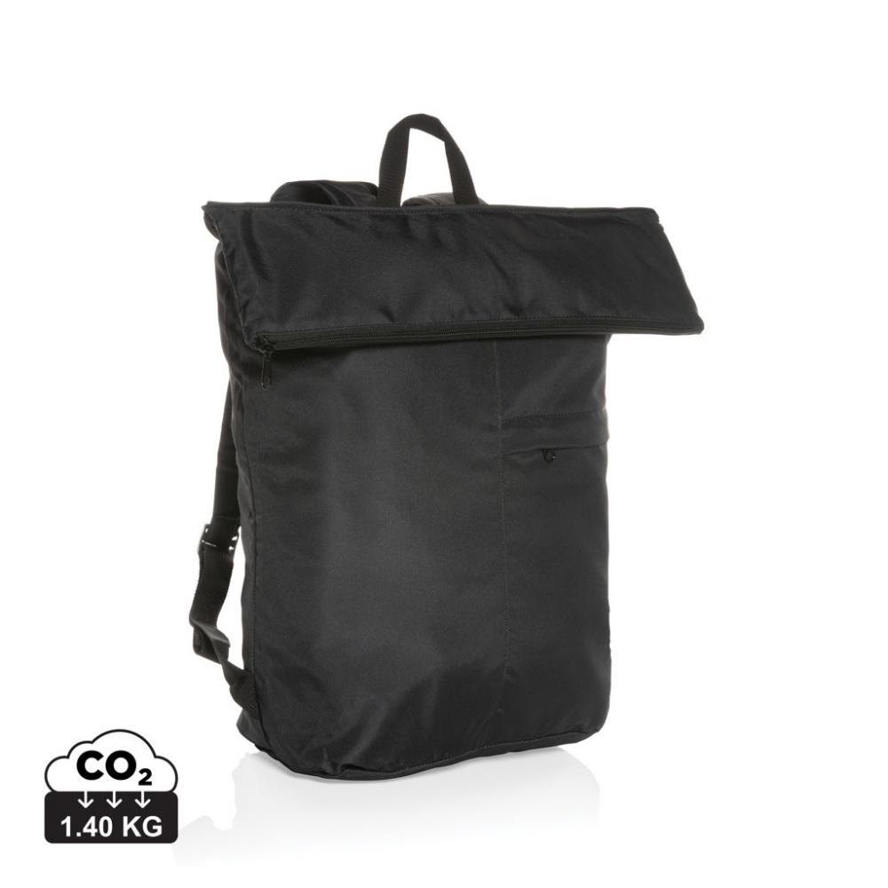 Logo trade promotional giveaways picture of: Dillon AWARE™ RPET lightweight foldable backpack