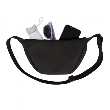 Logo trade business gift photo of: Crescent AWARE™ RPET half moon sling bag