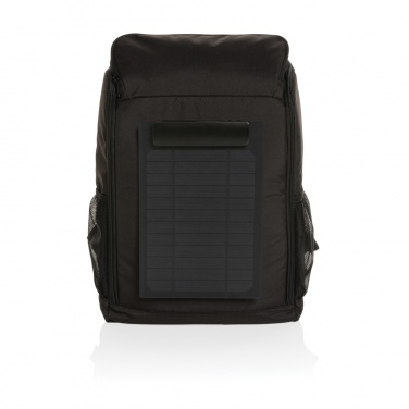 Logotrade advertising products photo of: Pedro AWARE™ RPET deluxe backpack with 5W solar panel