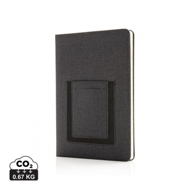 Logo trade advertising product photo of: Deluxe A5 Notebook with phone pocket