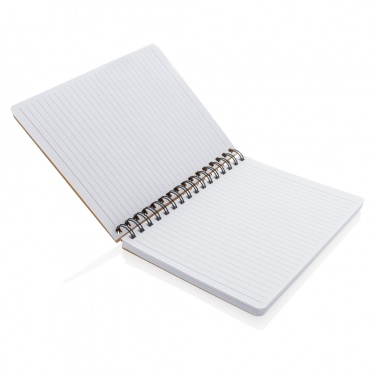 Logo trade promotional merchandise picture of: A5 Kraft spiral notebook with sticky notes