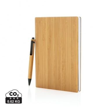 Logotrade business gift image of: A5 Bamboo notebook & pen set