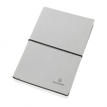 Logo trade promotional giveaways image of: A5 recycled leather notebook