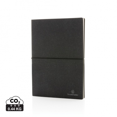 Logo trade corporate gifts image of: A5 recycled leather notebook