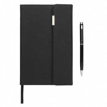 Logotrade promotional items photo of: Swiss Peak deluxe A5 notebook and pen set