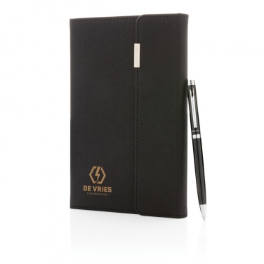 Logo trade promotional items picture of: Swiss Peak deluxe A5 notebook and pen set