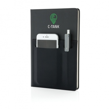 Logotrade promotional item image of: A5 Deluxe notebook with smart pockets