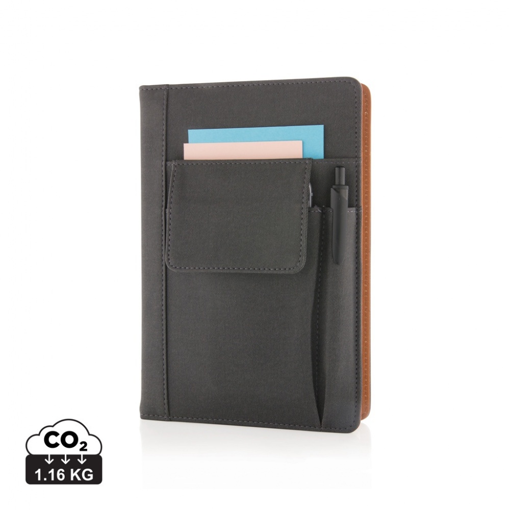 Logo trade promotional giveaway photo of: Notebook with phone pocket